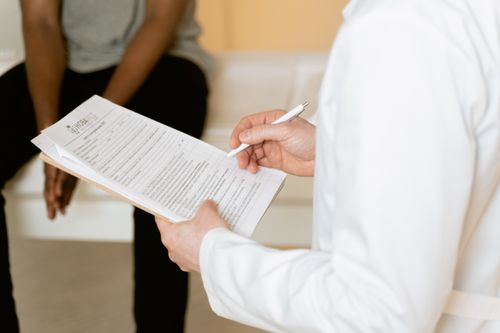 Photo of a person being supported with care